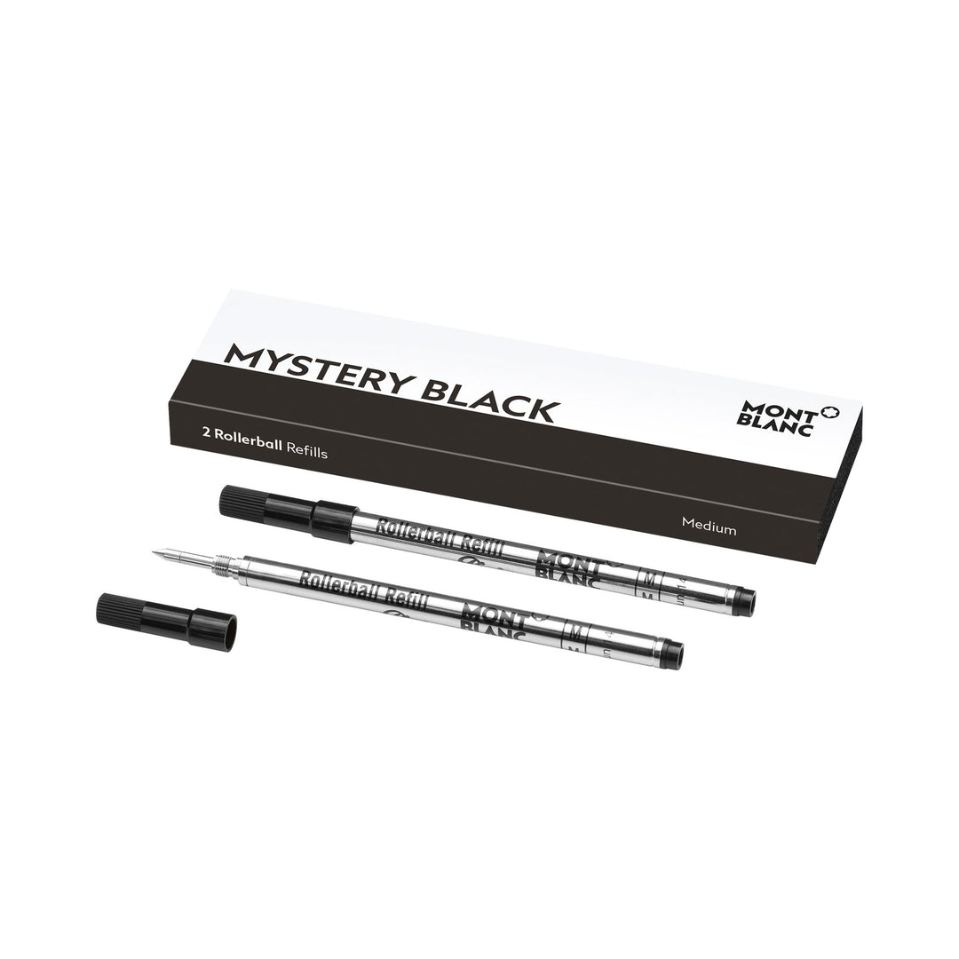Montblanc 2 Rollerball Refills, Mystery Black - Fine MB128230