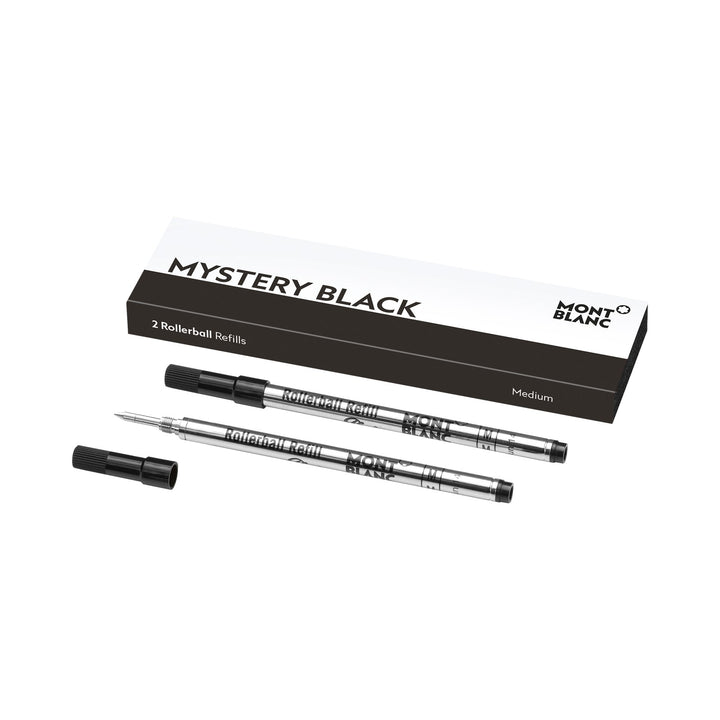 Montblanc 2 Rollerball Refills, Mystery Black - Fine MB128230