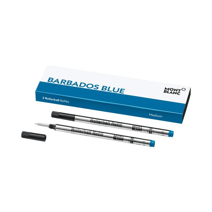 Montblanc 2 Rollerball Refills, Barbados Blue - Medium MB128237