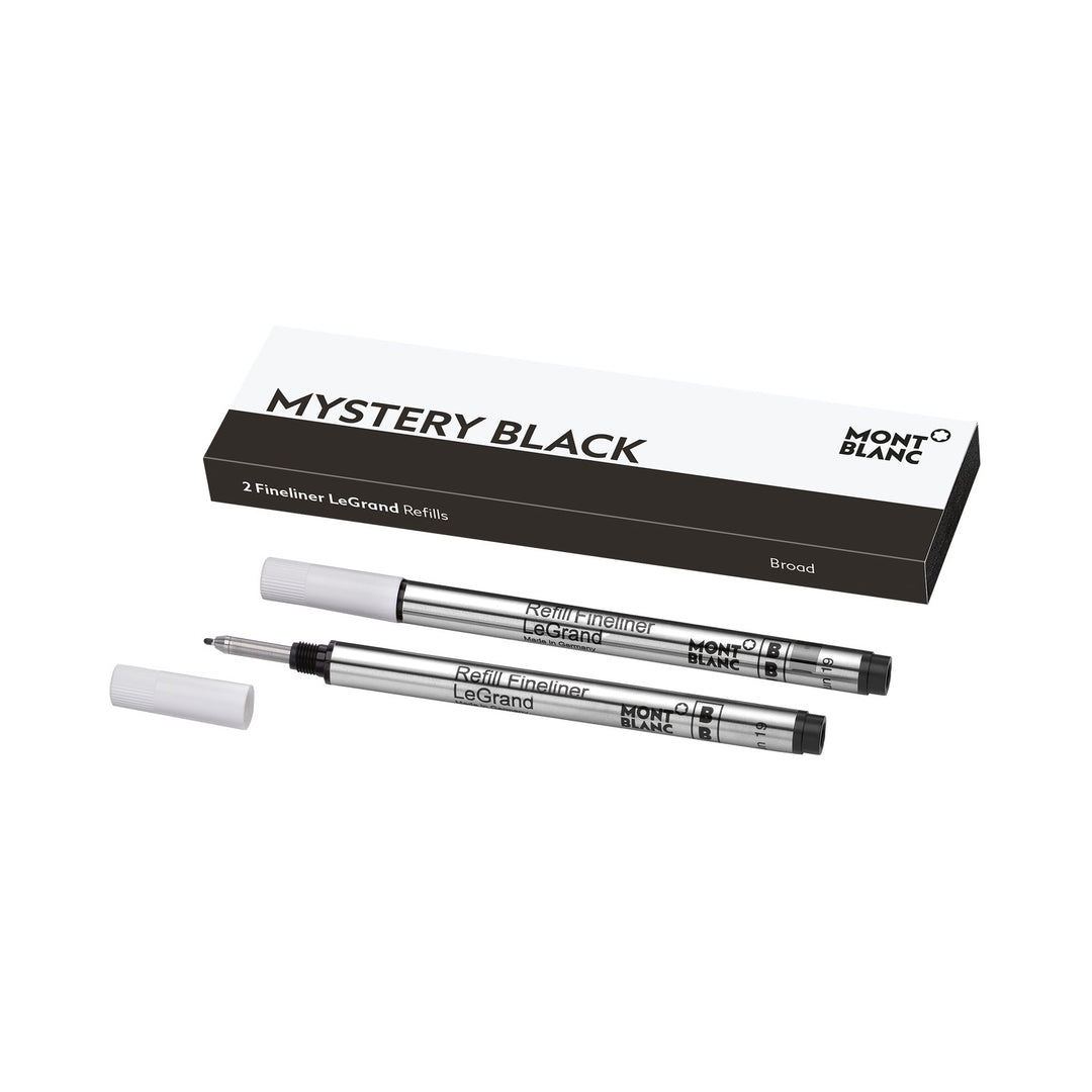 Montblanc 2 Fineliner LeGrand Refills, Mystery Black - Broad MB128250