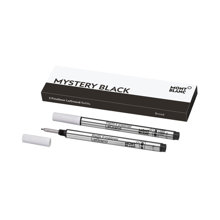 Montblanc 2 Fineliner LeGrand Refills, Mystery Black - Broad MB128250