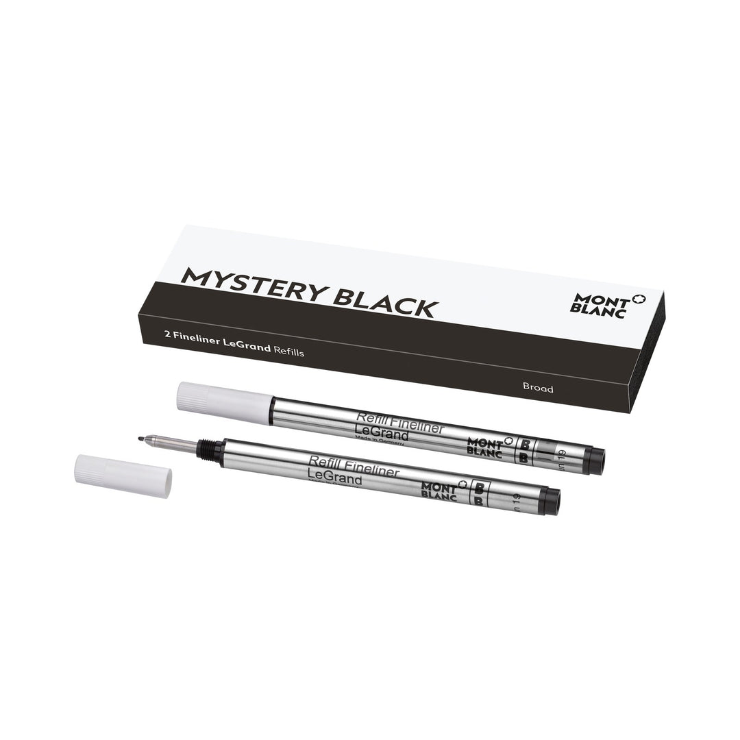 Montblanc 2 Fineliner LeGrand Refills, Mystery Black - Broad MB128250