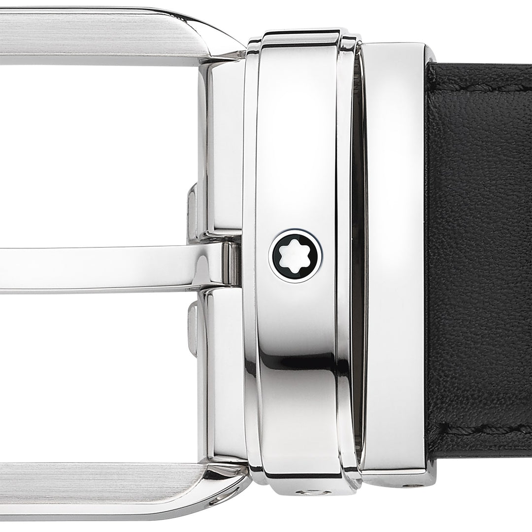 Montblanc Black 35 mm leather belt MB129455