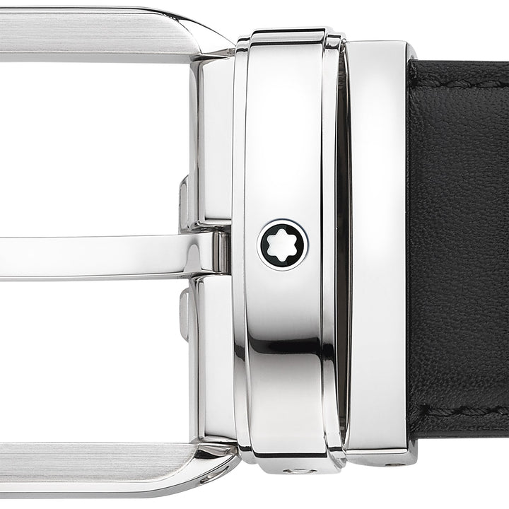 Montblanc Black 35 mm leather belt MB129455