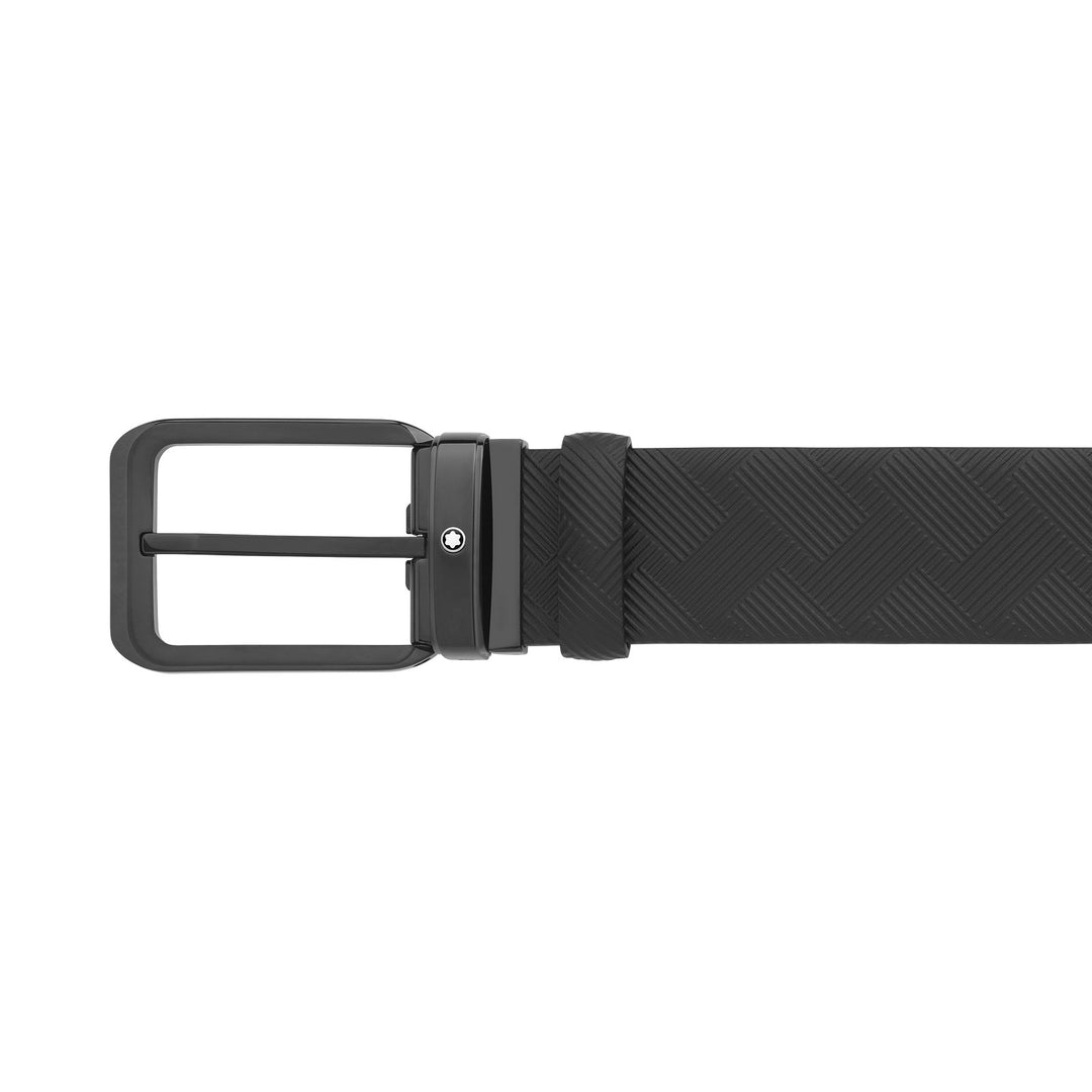 Montblanc Black 35 mm reversible leather belt MB130587