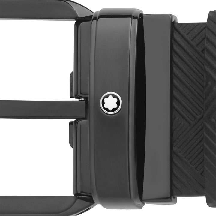 Montblanc Black 35 mm reversible leather belt MB130587