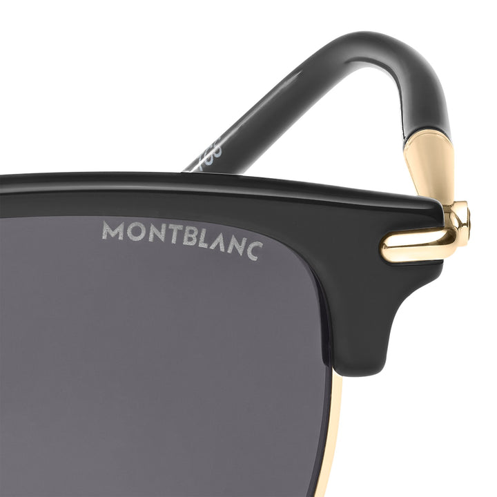 Montblanc Rectangular Sunglasses with Black Colored Injected Frame (M) MB130855