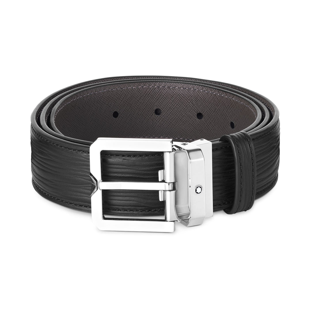Montblanc Black 35 mm Leather Belt MB131171