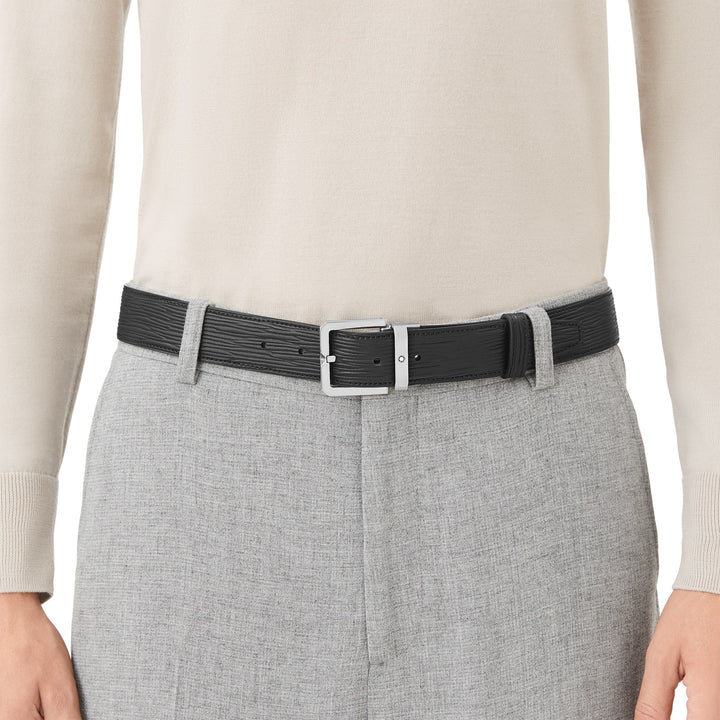 Montblanc Black 35 mm Leather Belt MB131171