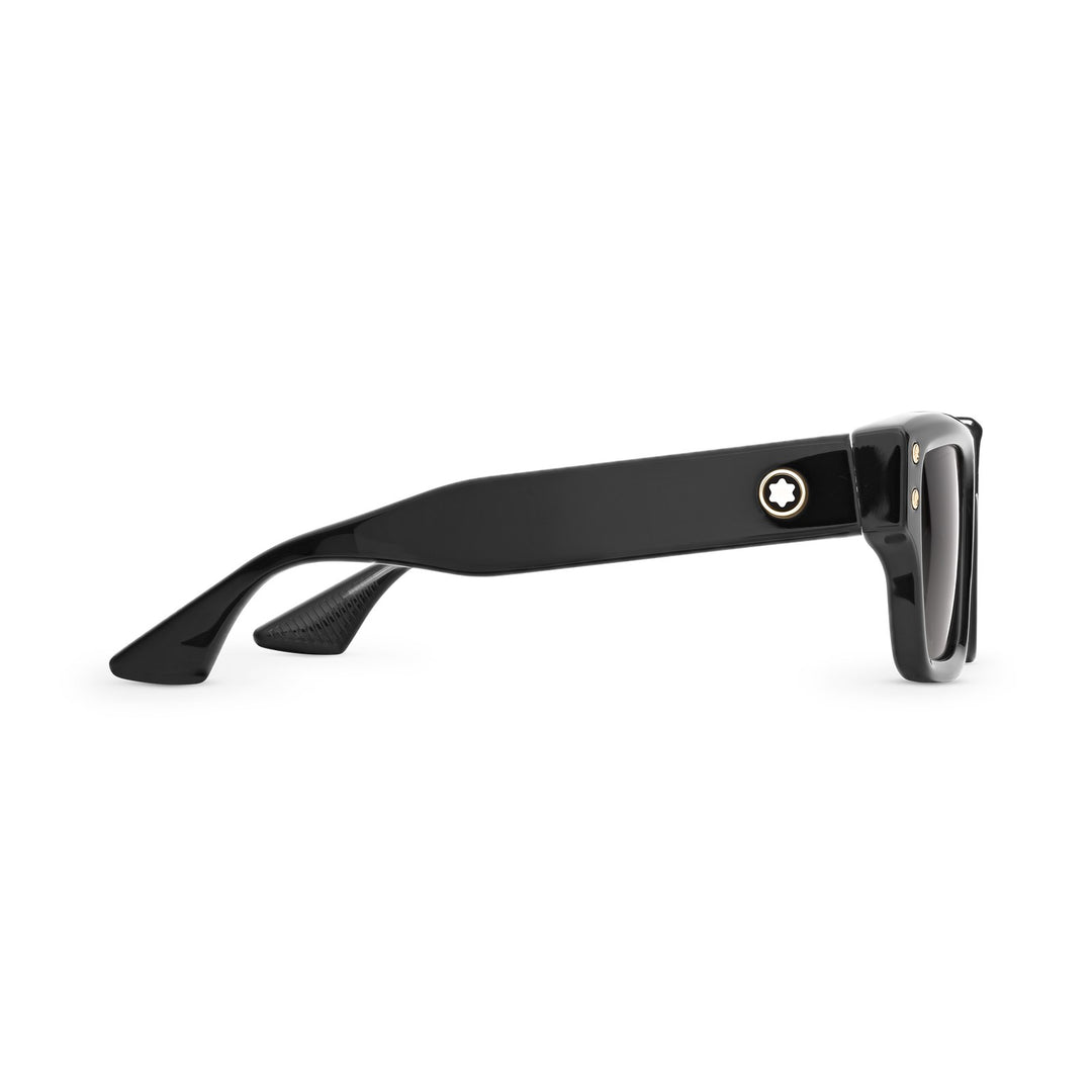 Montblanc Rectangular Sunglasses with Black Coloured Acetate Frame MB131226