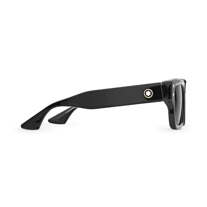 Montblanc Rectangular Sunglasses with Black Coloured Acetate Frame MB131226