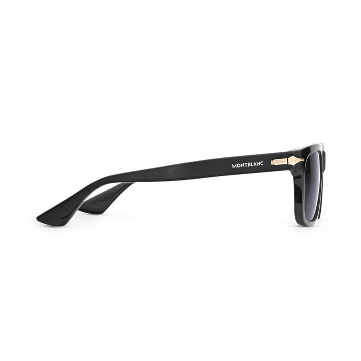 Montblanc Rectangular Sunglasses with Black Coloured Acetate Frame MB131230