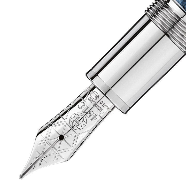Montblanc Meisterstück Solitaire Blue Hour LeGrand Fountain Pen MB132096