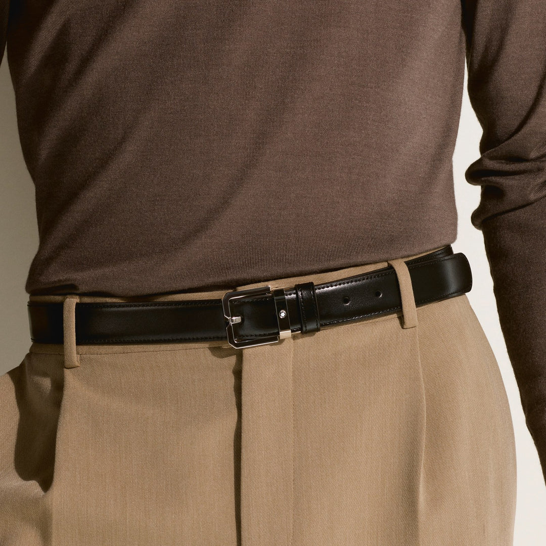 Montblanc Black/Brown 30 mm Reversible Leather Belt MB132873