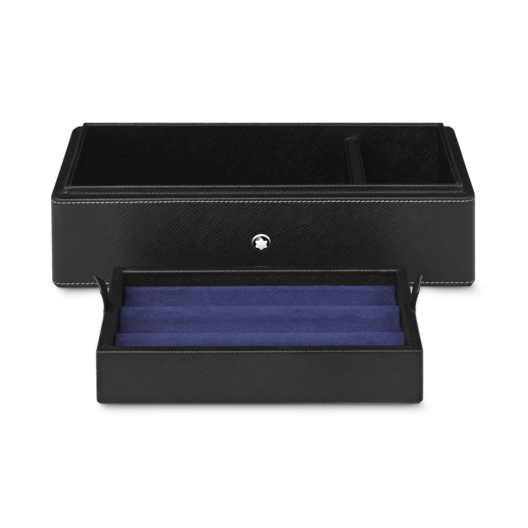 Montblanc Desk Box in leather for three writing instruments and an ink bottle MB133158