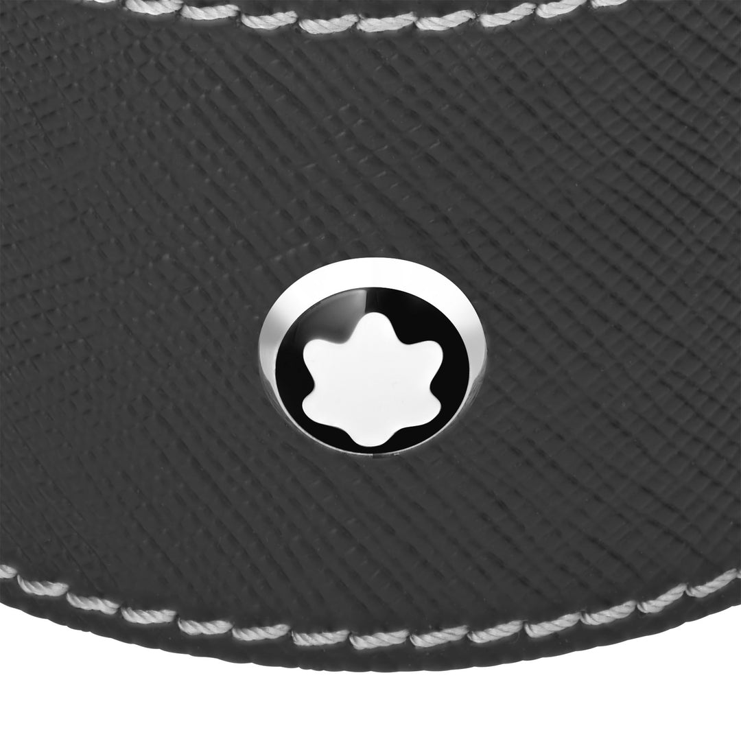 Montblanc Round desk tray in black leather (Small) MB133162