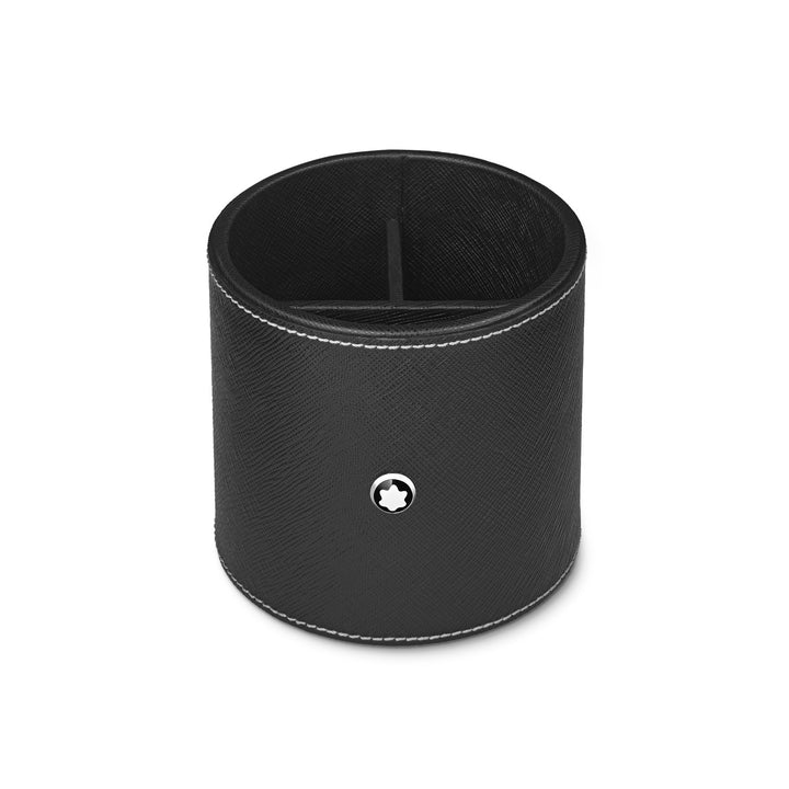 Montblanc Round pen holder in black leather MB133163