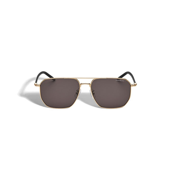 Montblanc Squared Sunglasses with Gold Coloured Metal Frame MB134414