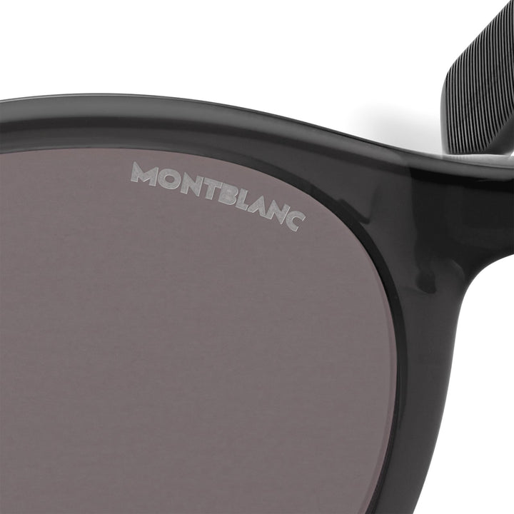 Montblanc Round Sunglasses with Black injected Acetate Frame MB134460