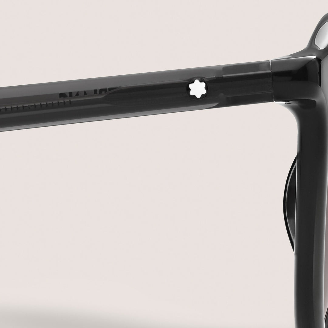Montblanc Round Sunglasses with Black injected Acetate Frame MB134460