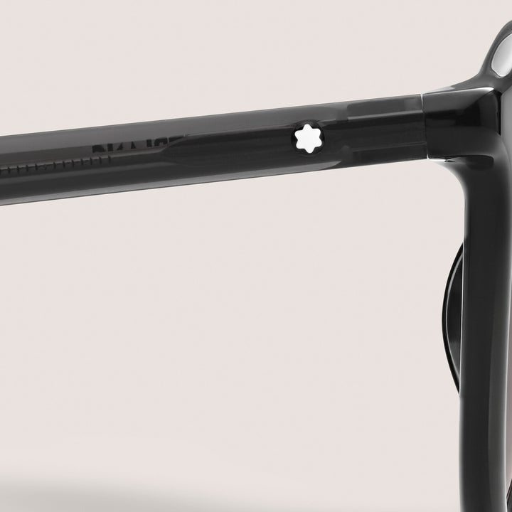 Montblanc Round Sunglasses with Black injected Acetate Frame MB134460