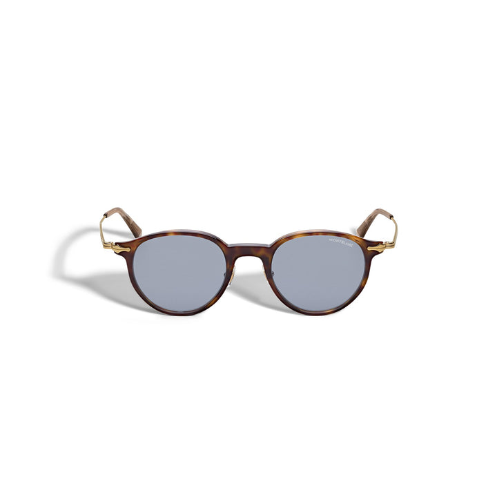 Montblanc Round Sunglasses with Havana Acetate Frame MB134461