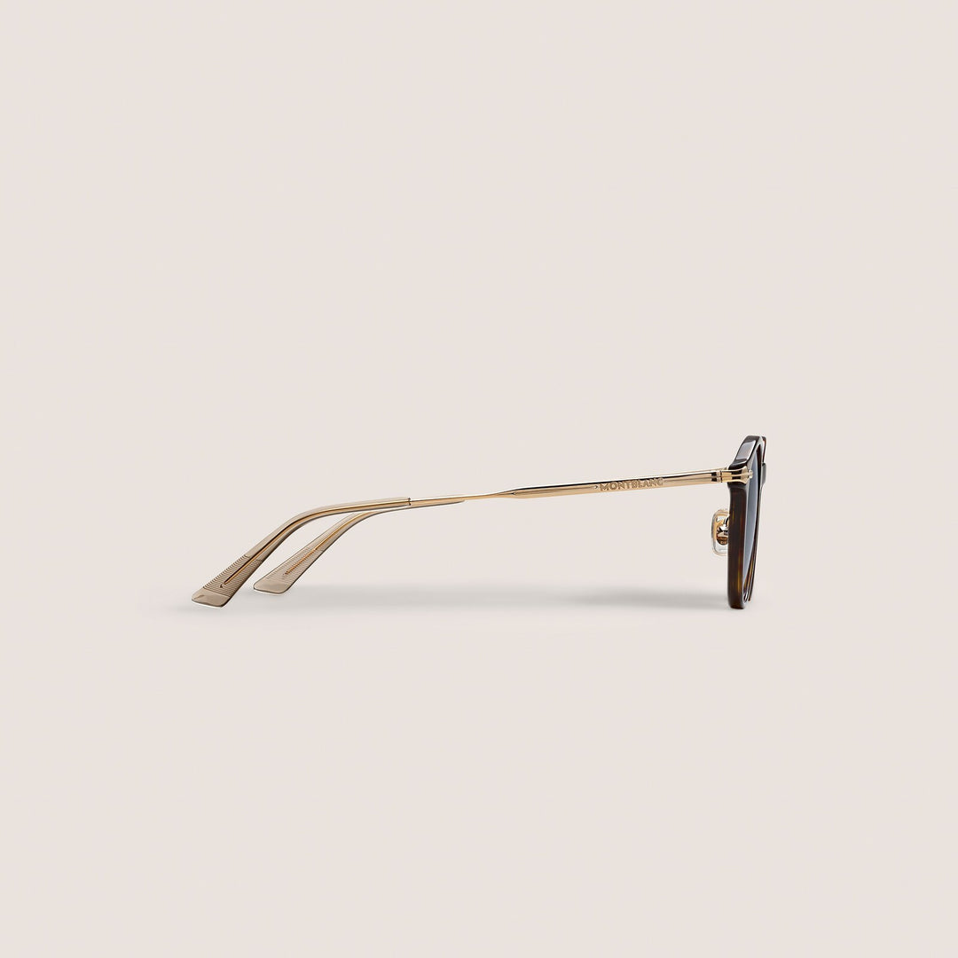 Montblanc Round Sunglasses with Havana Acetate Frame MB134461