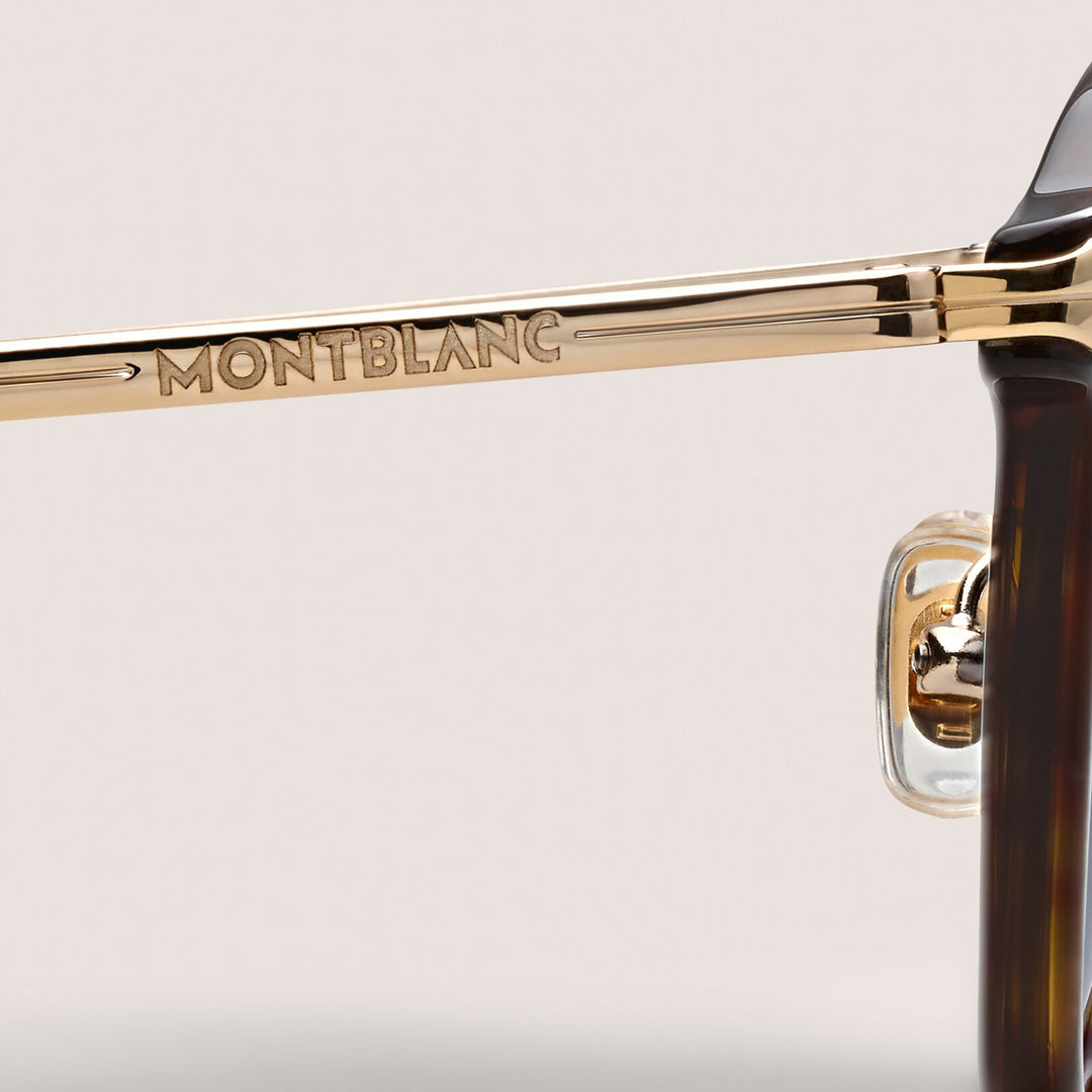 Montblanc Round Sunglasses with Havana Acetate Frame MB134461