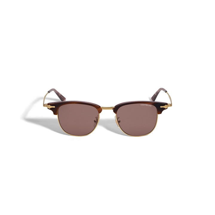 Montblanc Rectangular Sunglasses Gold Coloured Metal Frame MB134462