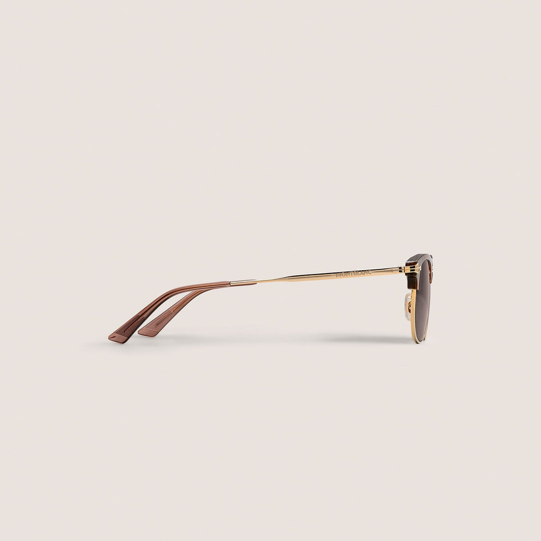 Montblanc Rectangular Sunglasses Gold Coloured Metal Frame MB134462