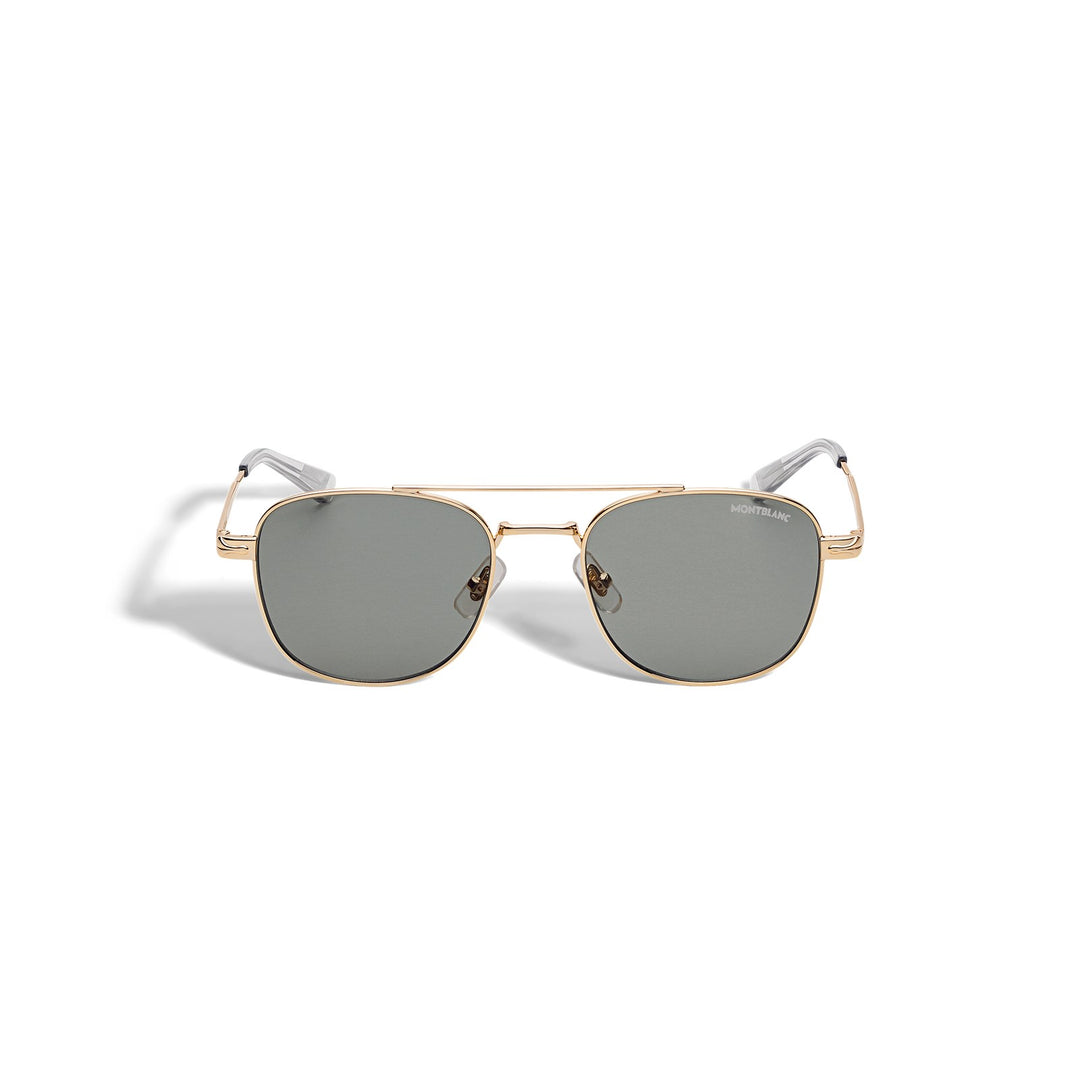Montblanc Squared Sunglasses with Gold Coloured Metal Frame MB134464