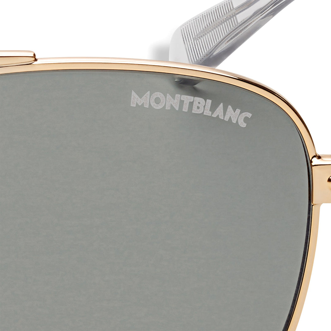 Montblanc Squared Sunglasses with Gold Coloured Metal Frame MB134464