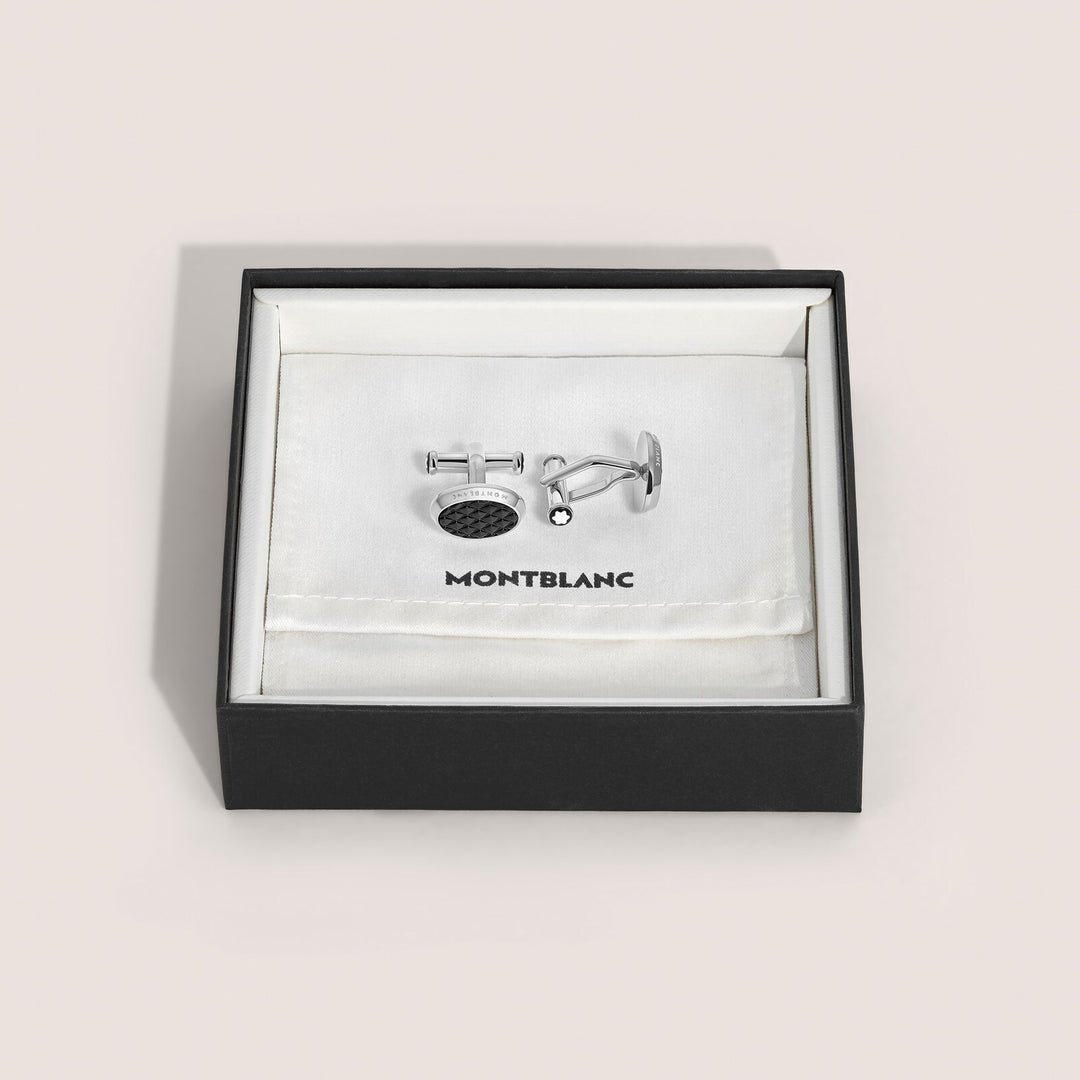 Montblanc Cufflinks, Meisterstück, Black Lacquer MB134468