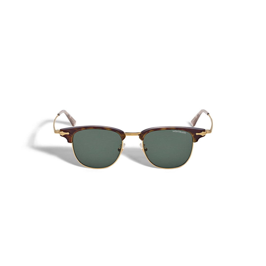 Montblanc Rectangular Sunglasses with Gold Coloured Metal Frame MB134474