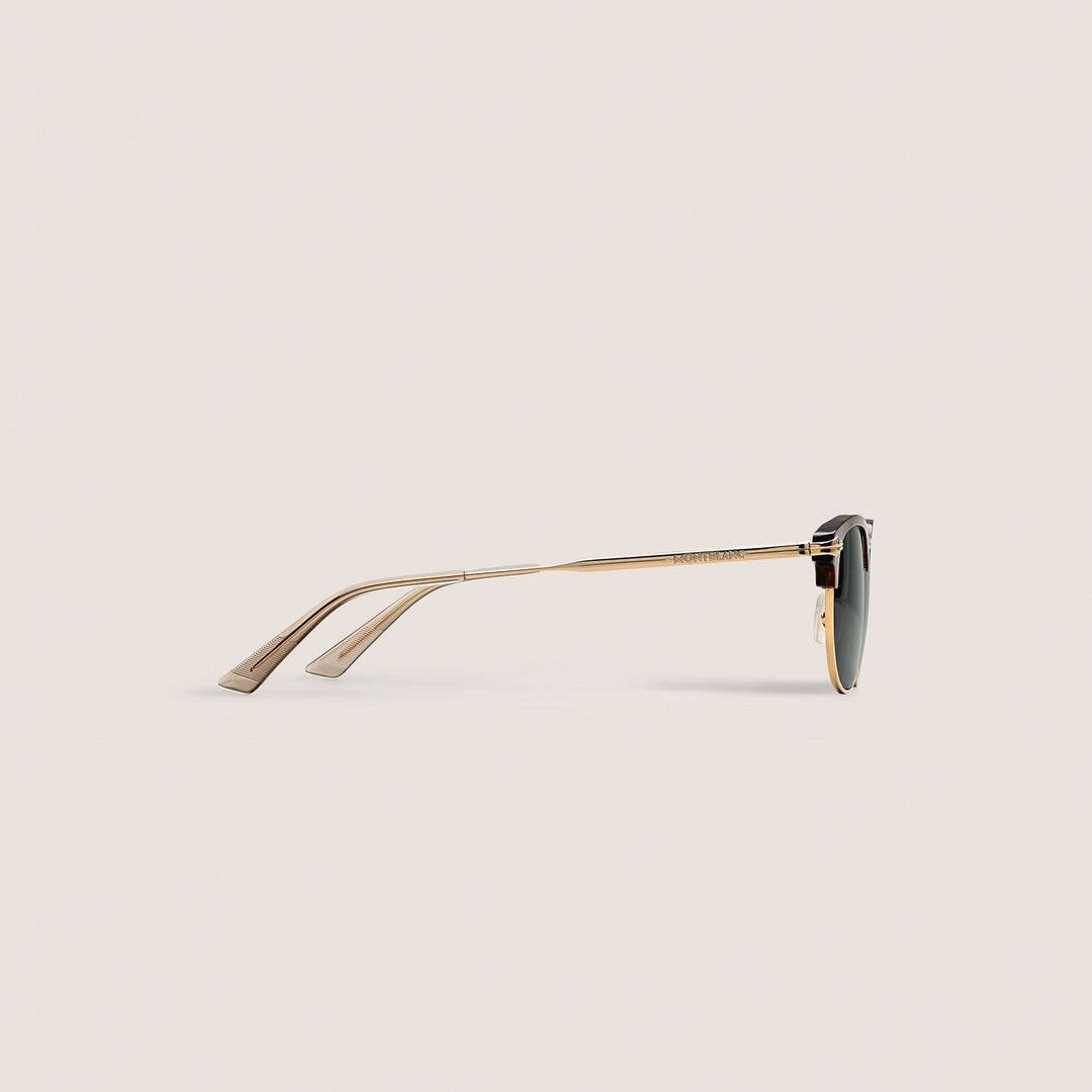 Montblanc Rectangular Sunglasses with Gold Coloured Metal Frame MB134474