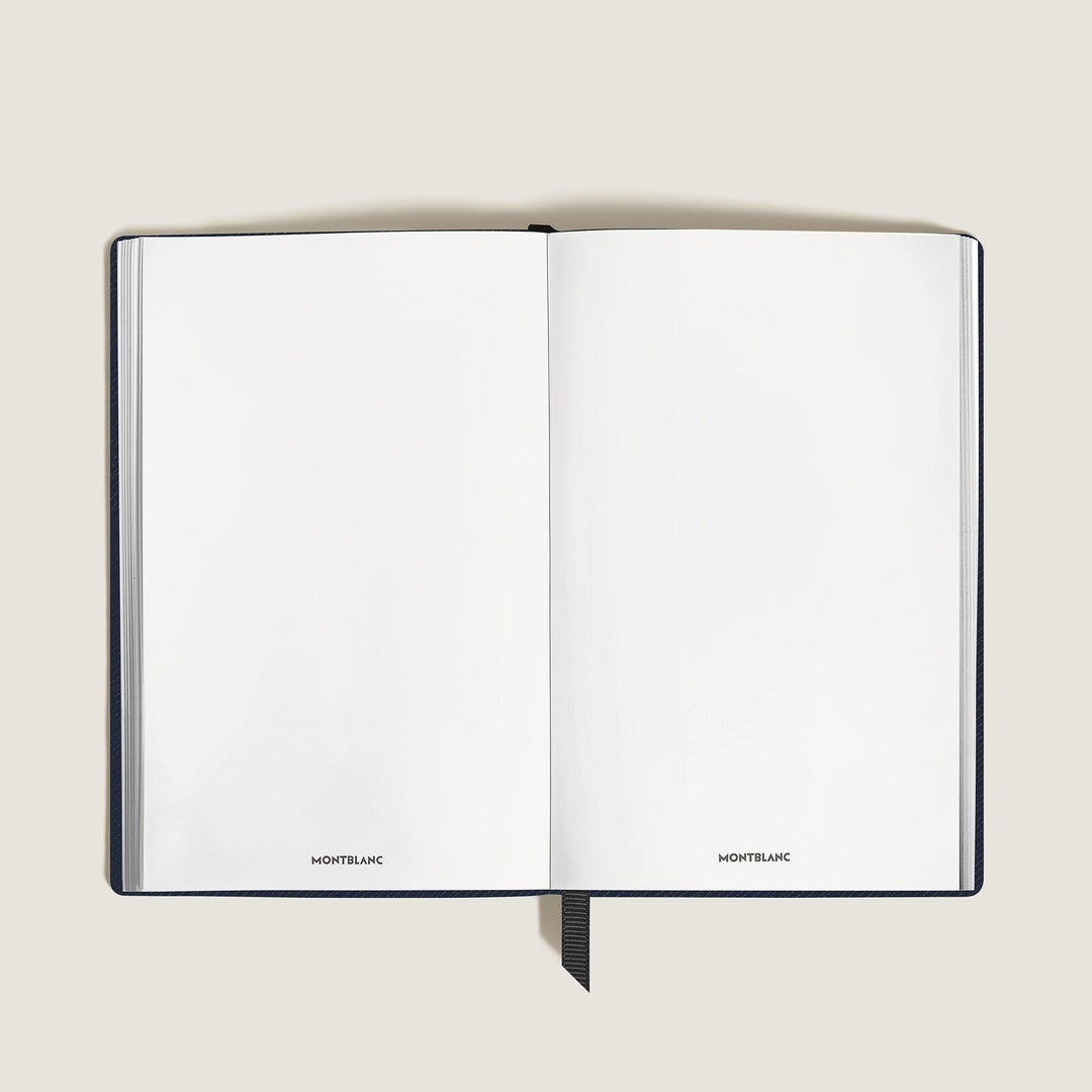Montblanc Notebook Small, Ink Blue Leather, Blue, Blank Pages MB134724