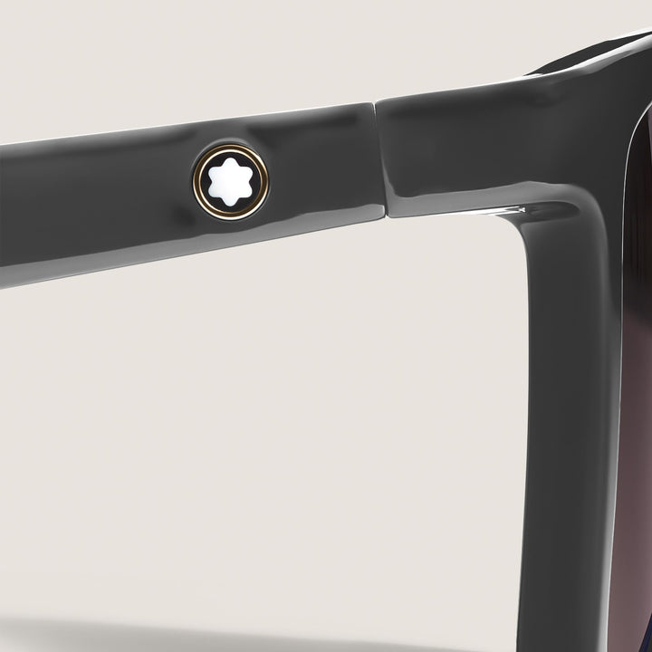 Montblanc Squared Injected Black Frame Sunglasses MB134860
