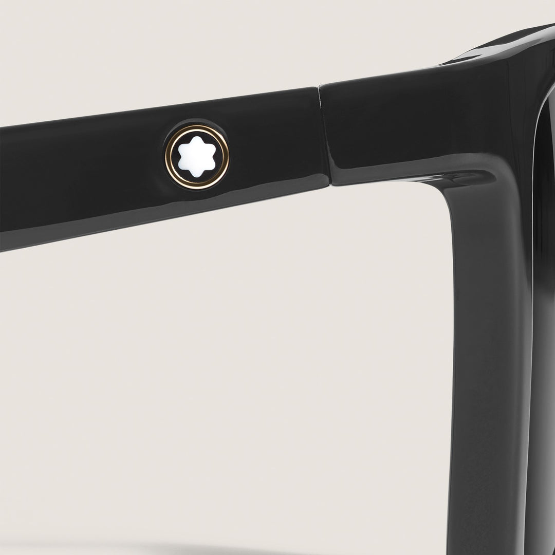 Montblanc Rectangular Sunglasses with Injected Black Coloured Frame MB135561