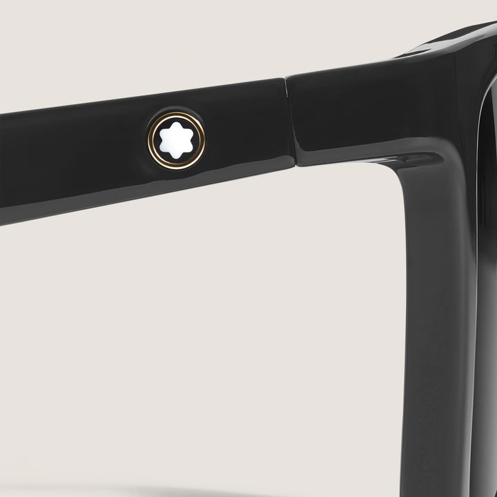 Montblanc Rectangular Sunglasses with Injected Black Coloured Frame MB135561