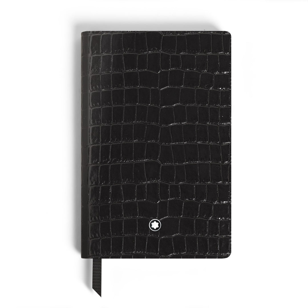 Montblanc Notebook Small, Croco-Embossed Leather, Black - Lined Pages MB135975