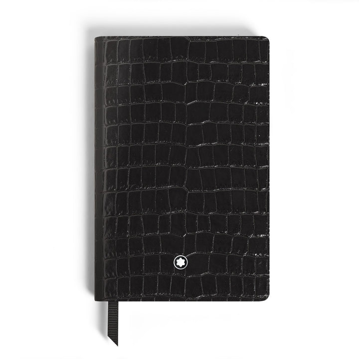 Montblanc Notebook Small, Croco-Embossed Leather, Black - Lined Pages MB135975