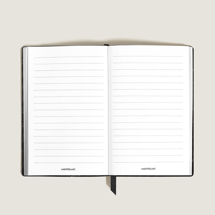 Montblanc Notebook Small, Croco-Embossed Leather, Black - Lined Pages MB135975