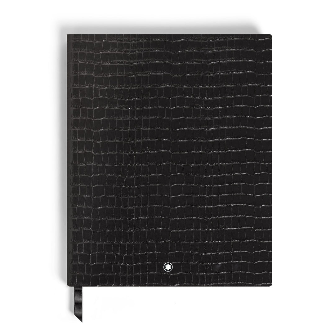 Montblanc Notebook Large, Croco-Embossed Leather, Black - Lined Pages MB135977