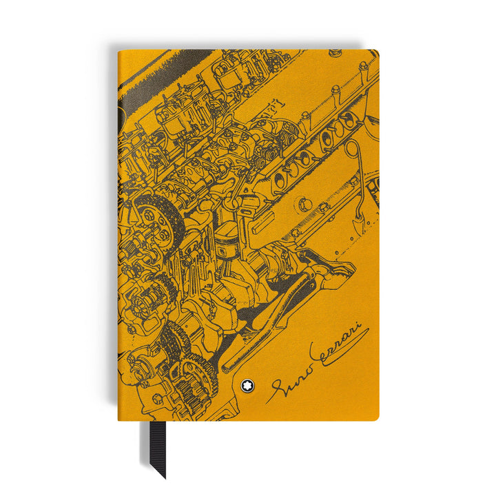 Montblanc Medium Notebook, Great Characters Enzo Ferrari Special Edition Giallo Modena, Lined Pages MB136440
