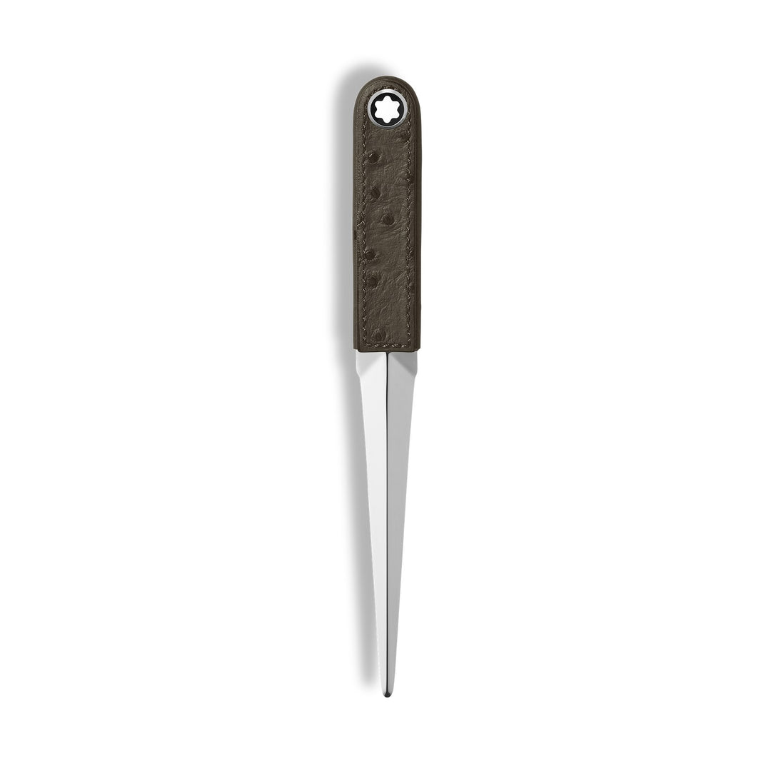 Montblanc Letter Opener, Ostrich-Embossed Leather, Khaki MB136550