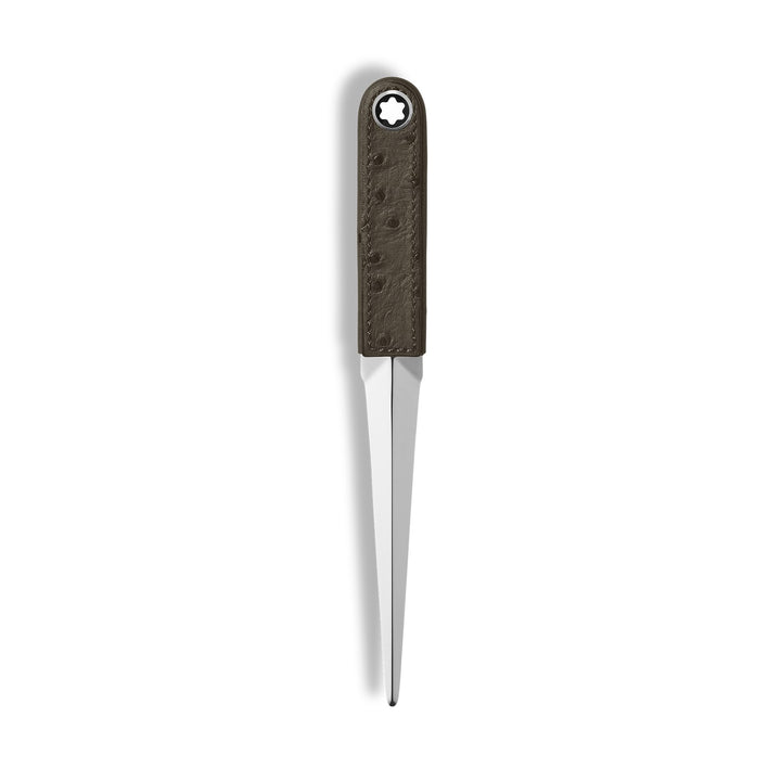 Montblanc Letter Opener, Ostrich-Embossed Leather, Khaki MB136550