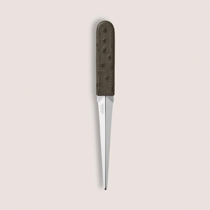 Montblanc Letter Opener, Ostrich-Embossed Leather, Khaki MB136550