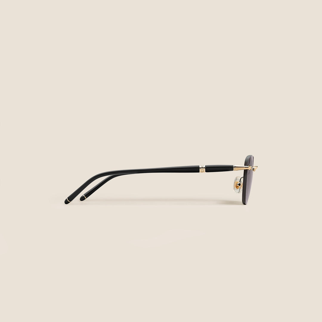 Montblanc Round Sunglasses with Gold Coloured Metal Frame MB136910
