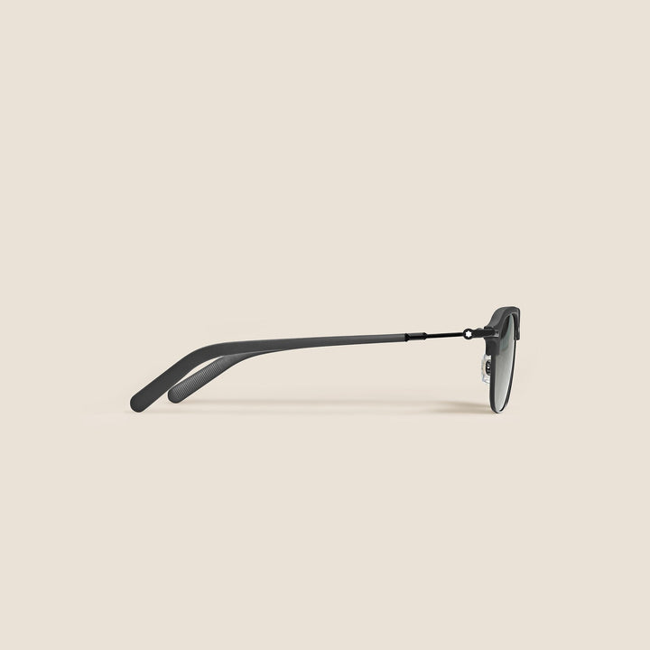 Montblanc Rectangular Sunglasses with Black Metal Frame MB136911