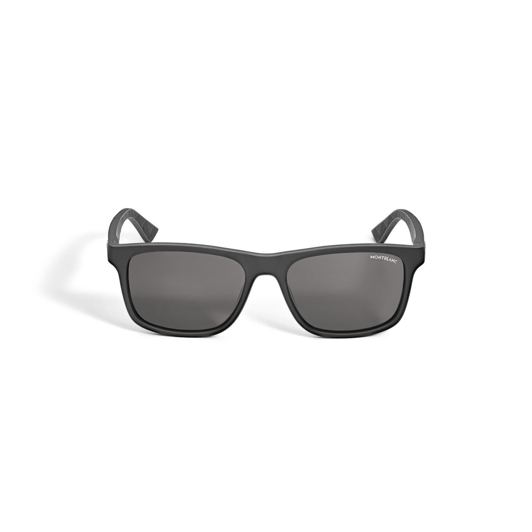 Montblanc Rectangular Sunglasses with Black Acetate Frame MB136914